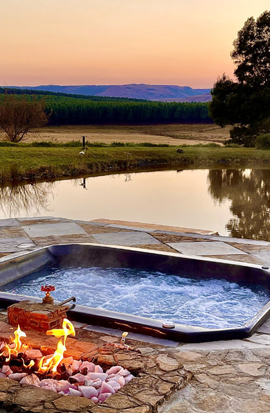 Outdoor spa deck installation